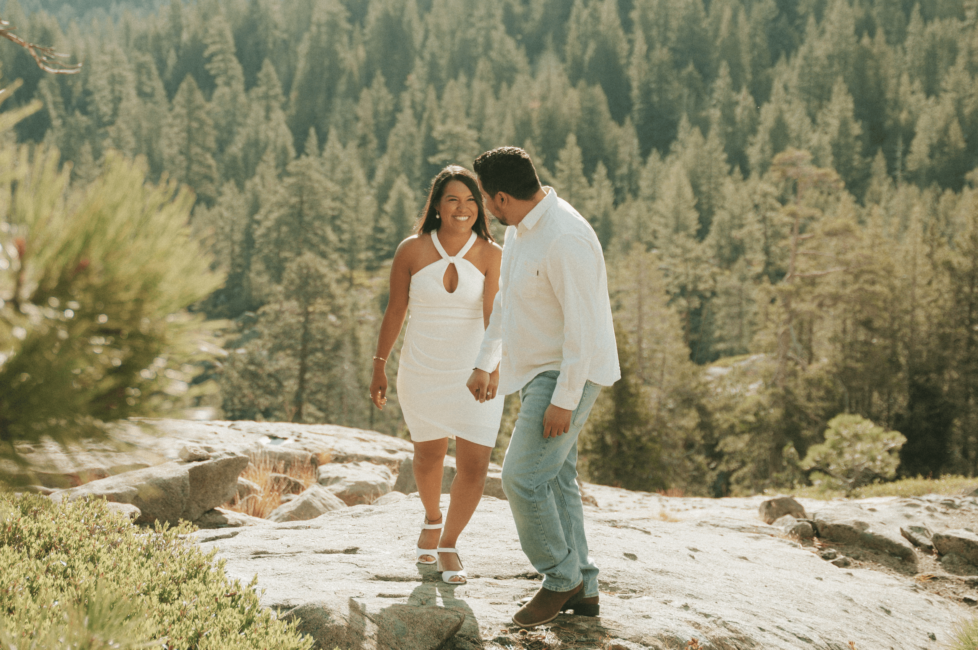 Norma and Jose on the rocks